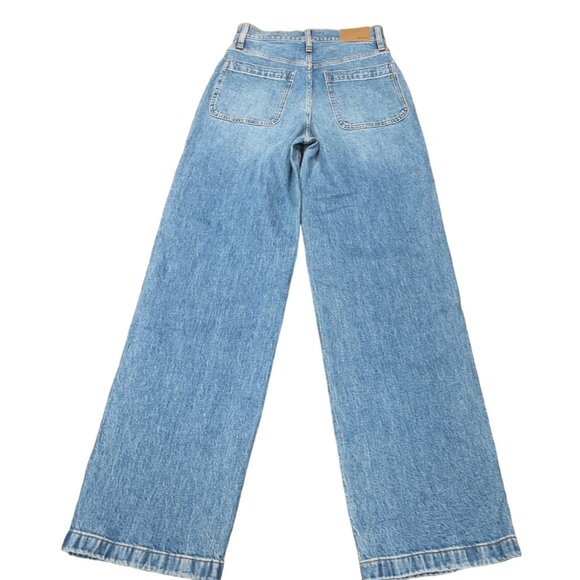 NWT Madewell Tall Emmett Wide Leg Jean Sz 26T Lakecourt Wash 33" Full Length - Picture 8 of 14